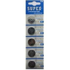 Supex SCR2025 3V Lityum Düğme Pil 5'li Blister Paket