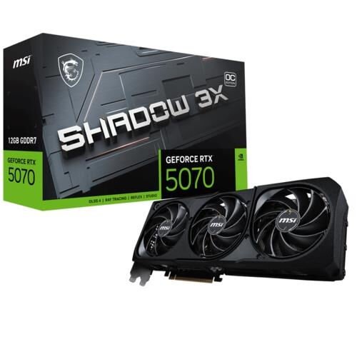 MSI GeForce RTX 5070 SHADOW 3X OC 12GB GDDR7 192-Bit Ekran Kartı