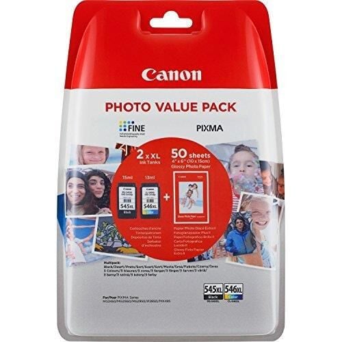 Canon PG‑46/CL‑56 Siyah & Renkli Kartuş Seti (Canon PIXMA E‑Serisi Uyumlu: E204/E304/E3140/E404/E414/E4240/E464/E474/E484)