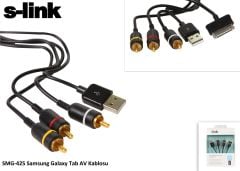 S-link SMG-425 Samsung Galaxy Serisi Micro USB - 3 RCA Kompozit Audio Video AV Kablosu
