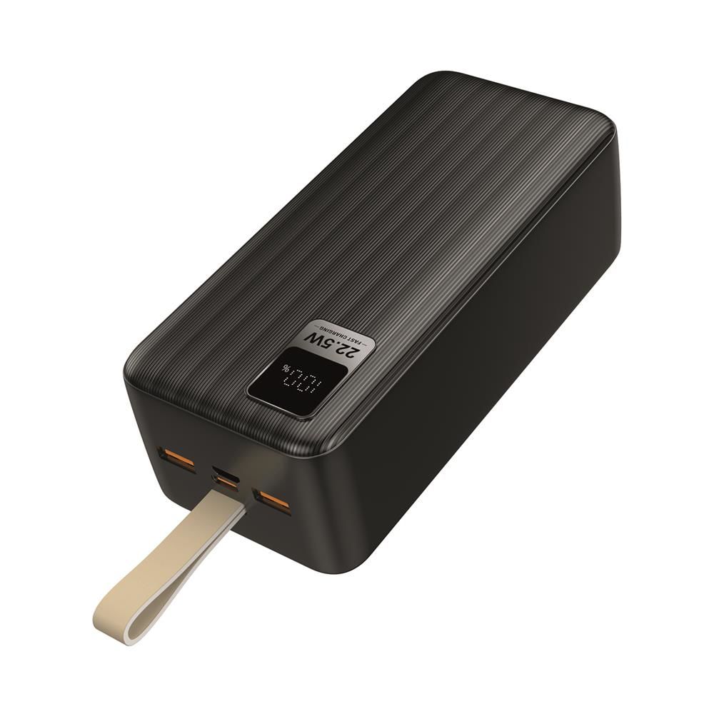 S-link G430 40000mAh 18W Micro+Type-C+USB Giriş/Çıkışlı Siyah LCD Ekranlı Taşınabilir Şarj Cihazı Powerbank