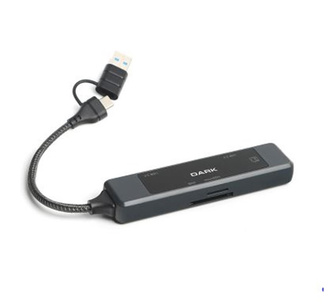 Dark DK-AC-USB350L Hibrit (USB-C & USB-A) 5 Portlu Çoklayıcı Hub - 2xUSB 2.0, USB 3.0, Megabit Ethernet