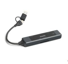 Dark DK-AC-USB350L Hibrit (USB-C & USB-A) 5 Portlu Çoklayıcı Hub - 2xUSB 2.0, USB 3.0, Megabit Ethernet