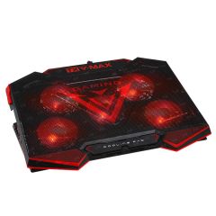 TX TXACNBVMAX V-MAX 5 Adet LED Aydınlatmalı Fanlı, Yükseklik Ayarlı, 2x USB HUB'lı, 11''-17'' İnç Arası Fan Kontrollü Notebook Soğutucu