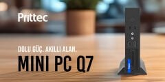 Prittec Q7-TH610L Mini PC Intel Core i3-12100 12GB RAM 512GB NVMe M.2 SSD FreeDOS Masaüstü Bilgisayar