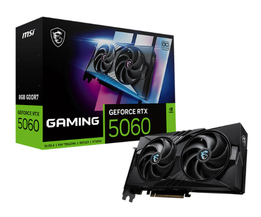 MSI NVIDIA GeForce RTX 5060 GAMING OC 8GB GDDR7 128-Bit HDMI DisplayPort Ekran Kartı