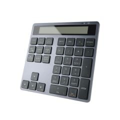 Vcom DK513-Grey Bluetooth 5.0 + 2.4G Kablosuz Masaüstü Hesap Makinesi ve Sayısal Tuş Takımı (Numpad)