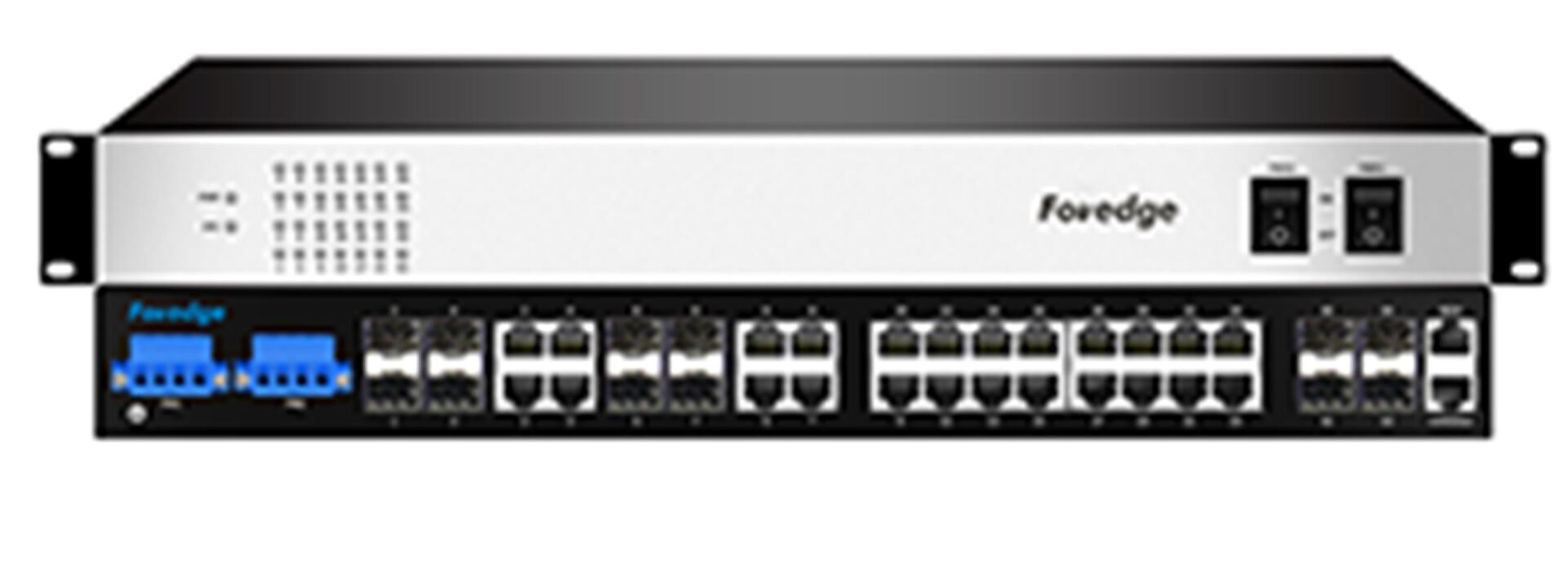 FOREDGE IS1024GPS‑8F‑4TF Industrial Gigabit 24-Port PoE RJ45 + 8-Port SFP Combo + 4-Port 10G SFP+ Layer‑3 Yönetilebilir Endüstriyel Switch
