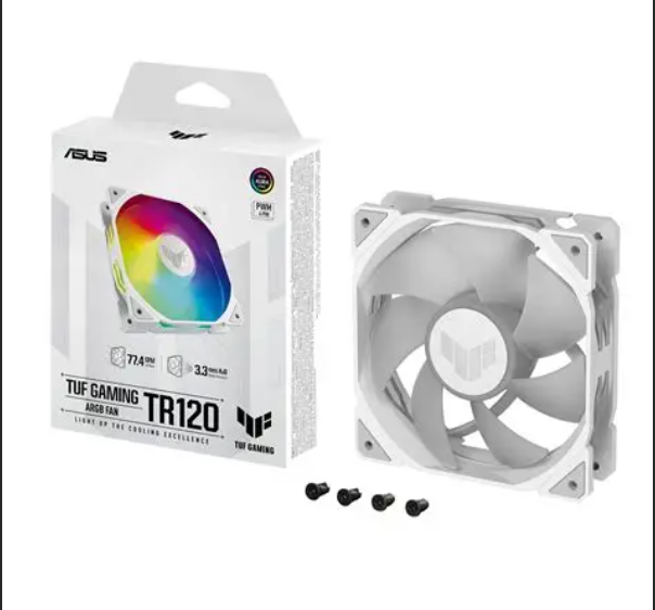 ASUS TUF Gaming TR120 120mm ARGB Beyaz Kasa Fanı