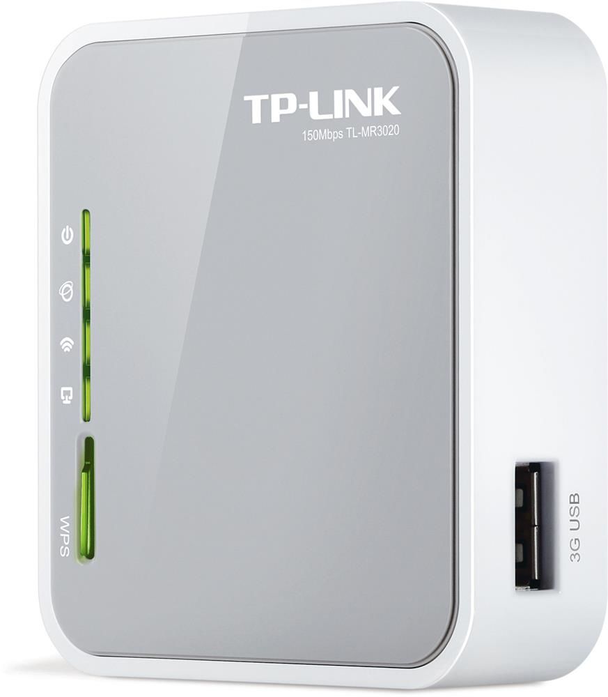 Tp‑Link TL‑MR3020 Portatif 3G‑4G 150 Mbps Kablosuz N150 Router – 1×10/100 Mbps WAN/LAN, USB 2.0 Modem Bağlantısı, Mini USB Güç, Seyahat Çantası Boyutu
