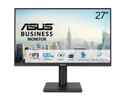 ASUS VA279QGS 27'' 120Hz 1ms Full HD 1920x1080 IPS Adaptive Sync Pivot Ergonomik Kurumsal Monitör HDMI DisplayPort Eye Care Teknolojili Ofis ve Profesyonel Kullanım Ekranı