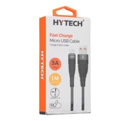 Hytech HY-X225 3A Hızlı Şarj ve Veri Aktarım Kablosu USB-A to Micro USB 1m Gri