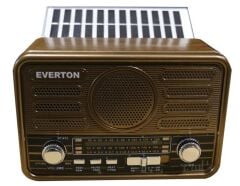 Everton Rt-673 Bluetooth Fm-Usb-Tf- Şarjlı Solar Nostaljik Radyo