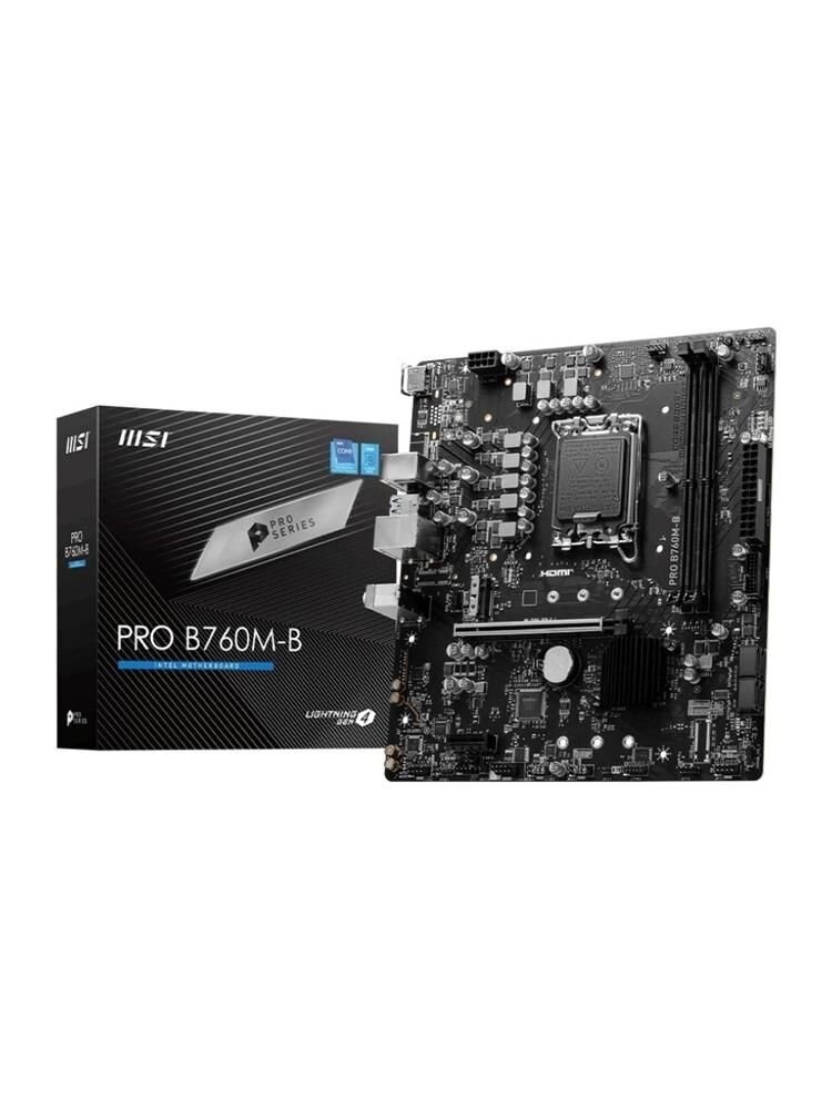 MSI PRO B760M-B DDR4 4800MHz (OC) Intel LGA1700 M.2 USB 3.2 mATX Anakart