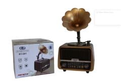 Everton RT-601 Gramofon Tasarımlı Bluetooth / FM / USB / TF / AUX Şarjlı Nostaljik Radyo