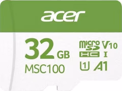 Acer MSC100 32GB microSD U1 V10 A1 Aksiyon Kamera & Güvenlik Kamerası Uyumlu