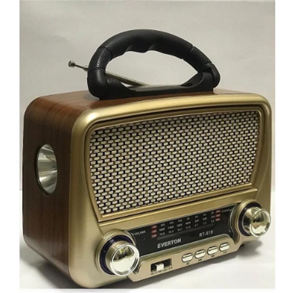 Everton Rt-819 (Solar Güneş Panelli) Bluetooth Fm-Usb-Tf Card-AUX Şarjlı Nostaljik Radyo El Feneri