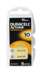 Duracell Activair No:10 (PR70) Çinko-Hava İşitme Cihazı Pili - 6'lı Paket