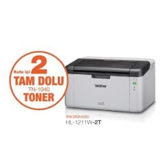 Brother HL-1211W-2T Mono Lazer Yazıcı WiFi (2 Tam Dolu Toner)