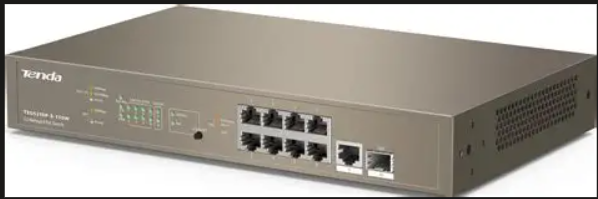 Tenda TEG5310P-8-150W 8x Gigabit PoE+ (150W) 1x Gigabit Ethernet + 1x SFP Uplink L3 Yönetilebilir Switch