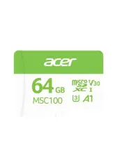 Acer MSC100 64GB microSD U3 V30 A1 Aksiyon Kamera & Güvenlik Kamerası Uyumlu