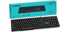 Everest KB-617U Siyah 2MT Bakır Kablolu USB Q Standart Klavye
