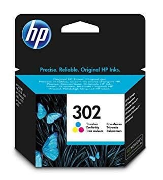 HP 302 F6U65AE Tri‑Color Renkli Orijinal Kartuş – 4 ml, Yaklaşık 150–165 Sayfa Baskı Kapasiteli