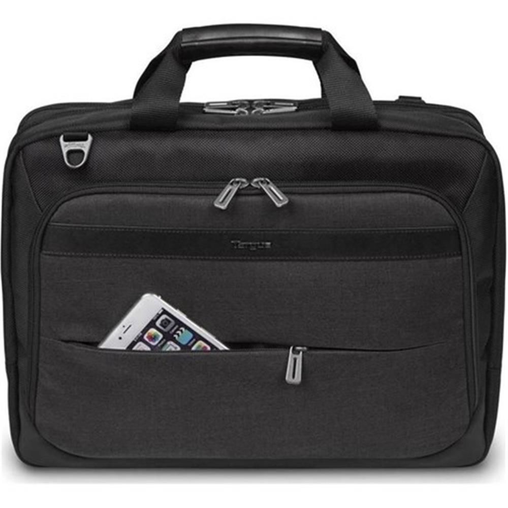 Targus TBT915EU 15.6'' City Smart Notebook Çantası Siyah Gri, Su Geçirmez, Dayanıklı Kumaş, Çok Bölmeli Tasarım