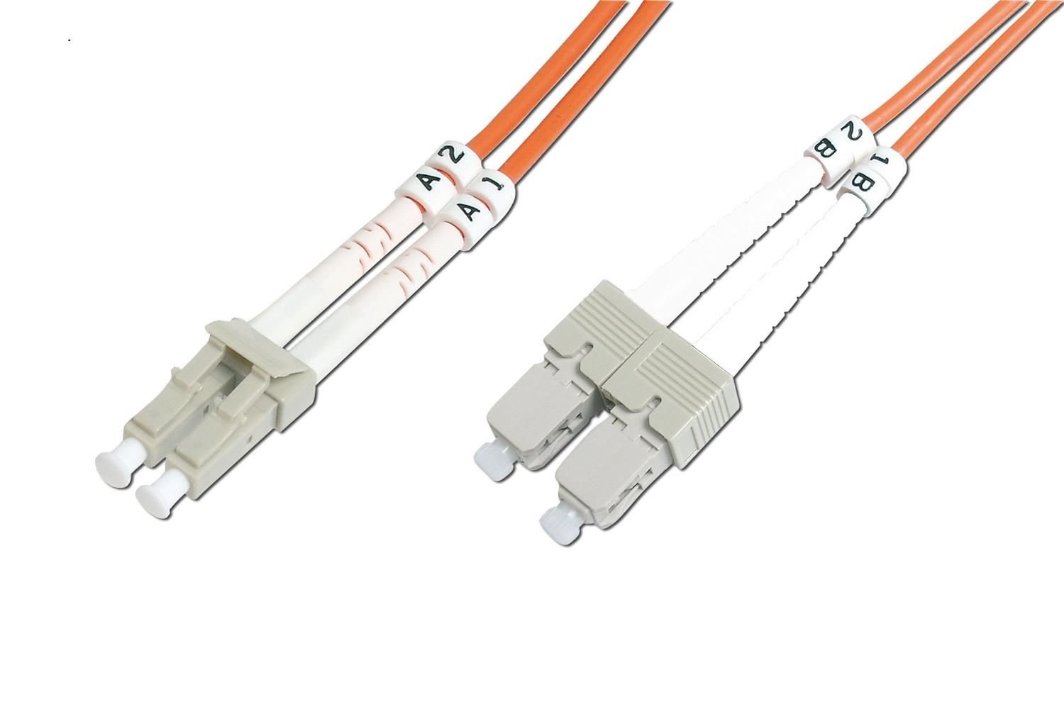 Beek LC-SC Fiber Optik Patch Kablo Duplex Multimode OM2 2m LSZH 3.0mm