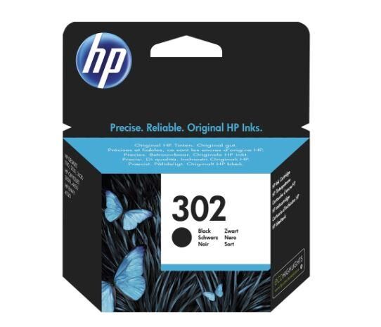 HP 302 (F6U66AE) Orijinal Siyah Kartuş – 3.5 ml Pigment Mürekkep, ~170 Sayfa ISO Standart, HP Thermal Inkjet Yazıcılar için