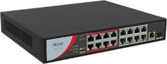 HiLook NS-0318P-130(B) 16 Port 10/100Mbps PoE + 1 Port Gigabit RJ45 + 1 Port Gigabit SFP Yönetilemez Switch (130W)