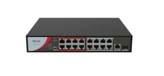 HiLook NS-0318P-130(B) 16 Port 10/100Mbps PoE + 1 Port Gigabit RJ45 + 1 Port Gigabit SFP Yönetilemez Switch (130W)
