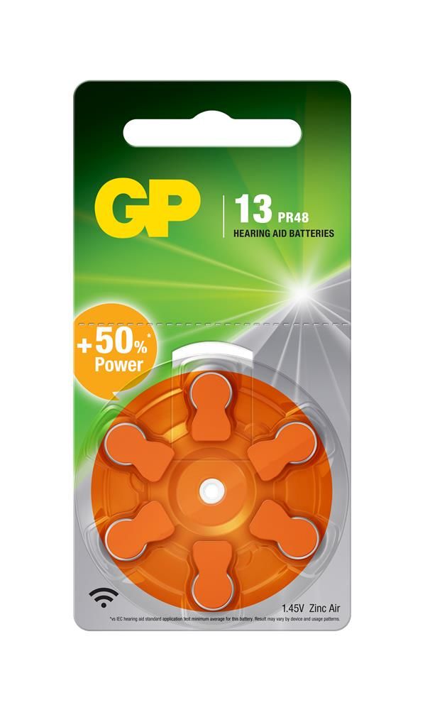 GP ZA13 1.4V Çinko Hava (Zinc-Air) İşitme Cihazı Pili - 6'lı Paket