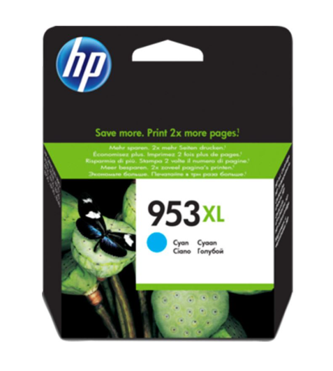 HP 953XL Yüksek Kapasiteli Mavi Mürekkep Kartuş F6U16AE 18 ml Pigment Mürekkep Yaklaşık 1.600 Sayfa Baskı Kapasitesi OfficeJet Pro Serisi Uyumlu