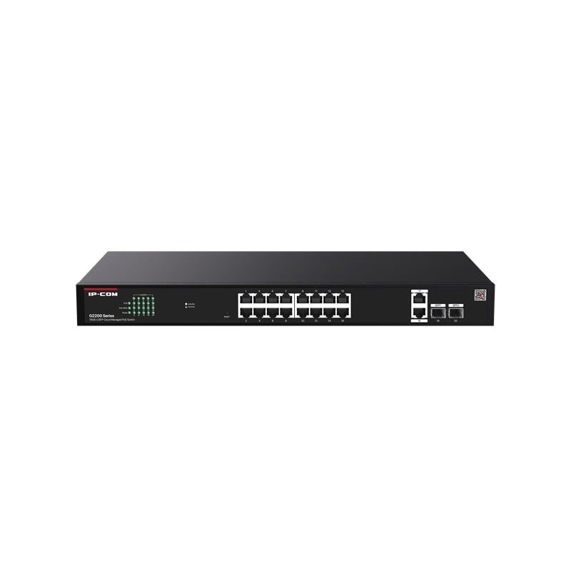 IP-COM G2220P-16-250W 16 PORT GIGABIT+2XRJ45/SFP UPLINK 250W POE CLOUD YÖNETİLEBİLİR RACKMOUNT SWITCH