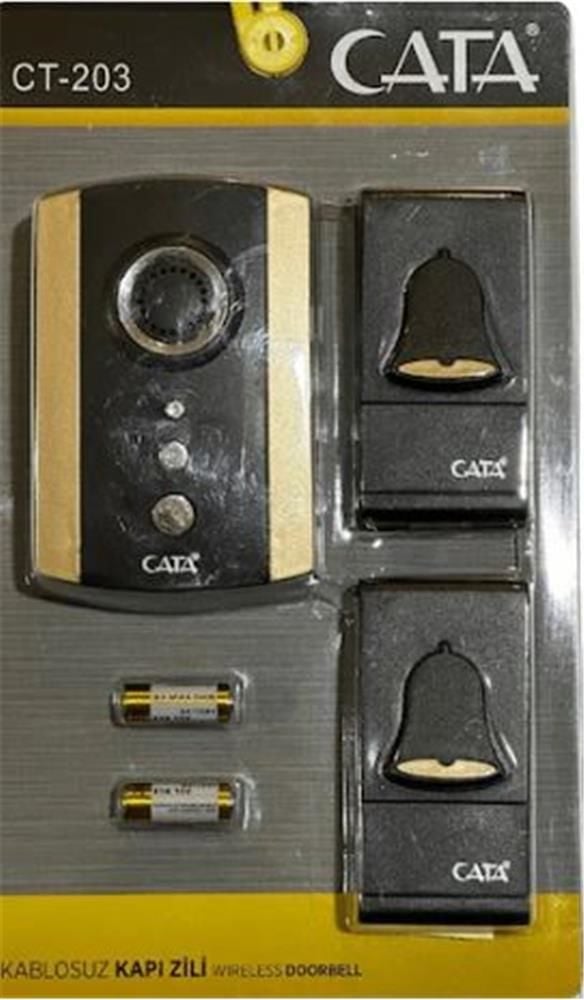Cata Ct-203 Kablosuz Kapı Zili Kahverengi Desenli