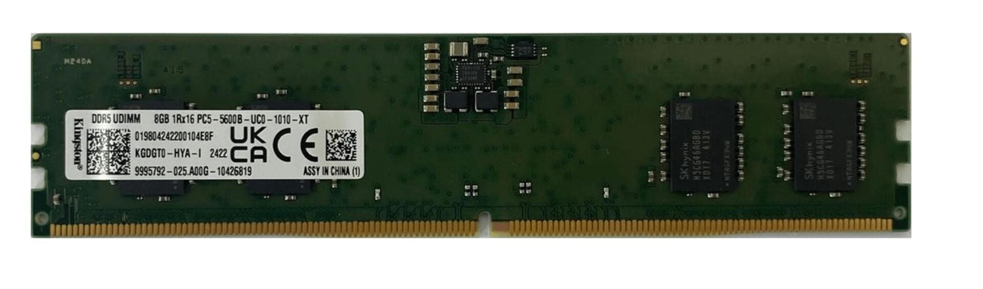 Kingston 8GB DDR5 5600MHz CL46 Single Masaüstü Bilgisayar Bellek - Bulk Kutusuz (KGDGT0-HYA-K)