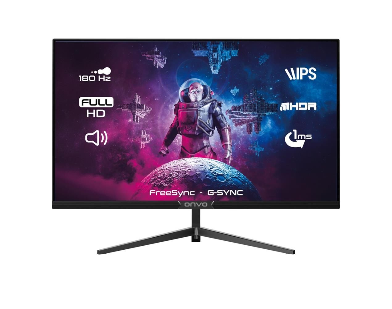 Onvo OV27MNT202G 27'' FHD Fast IPS 180Hz 1ms Freesync G-Sync Multimedya Oyuncu Monitörü