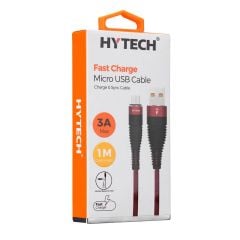Hytech HY-X225 3A Micro USB Hızlı Şarj ve Veri Kablosu 1m - Kırmızı