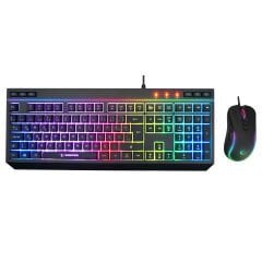 RAMPAGE KM-R57 Seraphic RGB Aydınlatmalı Q Gaming MM Klavye ve 12800DPI Mouse
