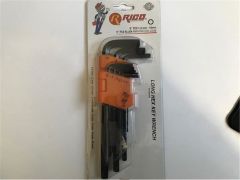 Rico 013-RC0215 Düz 9'lu Uzun Boy Alyen Anahtar Takımı (1.5-10 mm)