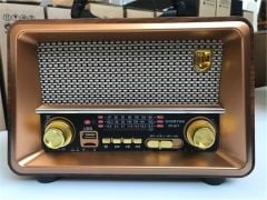 Everton RT-817 Bluetooth/FM/USB/TF/AUX Destekli Taşınabilir Şarjlı Nostaljik Radyo Ses Bombası
