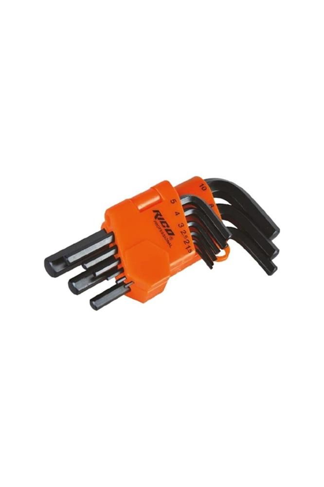 Rico Rc2899 Kısa Boy Düz Altıgen Alyen Anahtar Takımı Seti (9 Parça)