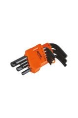 Rico Rc2899 Kısa Boy Düz Altıgen Alyen Anahtar Takımı Seti (9 Parça)