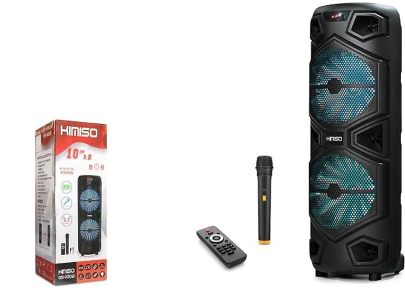 KIMISO QS-1002 3000W Bluetooth Mikrofonlu Uzaktan Kumandalı Müzik Çalar