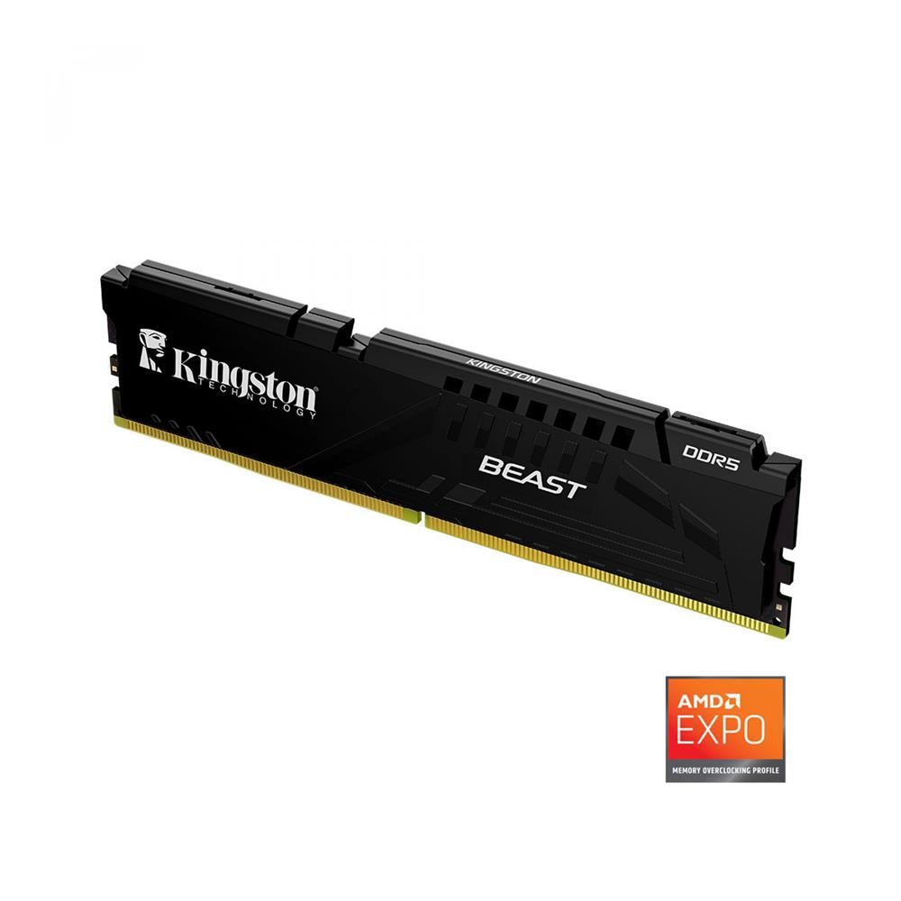 Kingston Beast Expo KF560C36BBE‑32TR 32GB DDR5‑6000 CL36 (36‑38‑38) 1.35V AMD EXPO / Intel XMP 3.0 destekli 32 GB (1×32GB) 288‑Pin DIMM Masaüstü Belleği
