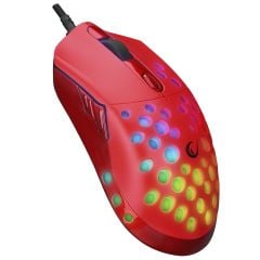 Rampage SMX-R66 ROCKET Ultra Hafif Kırmızı RGB Ledli 12000 DPI Gaming Mouse
