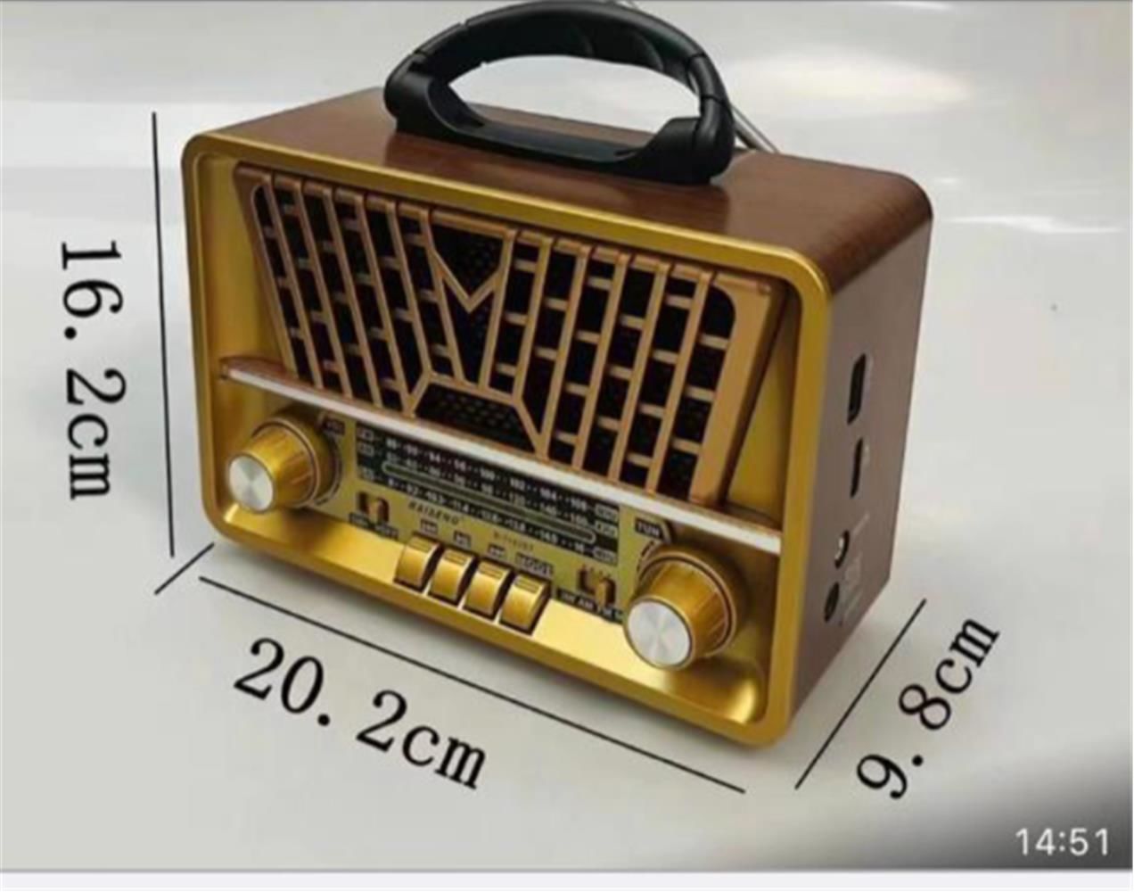 Everton RT-867BT Bluetooth USB/TF/AUX/FM/AM/SW Şarjlı Nostaljik Radyo