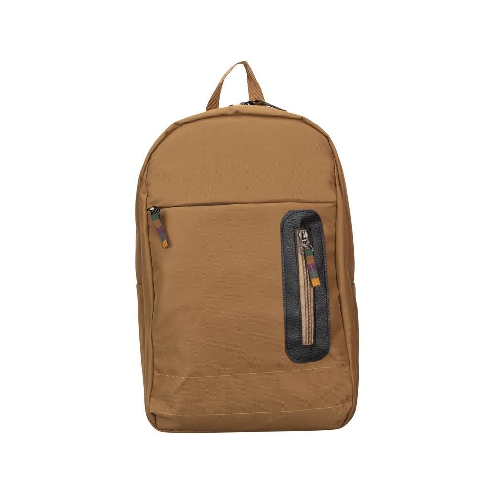 Plm Castelo 15.6'' Dizüstü Bilgisayar Notebook Sırt Çantası Taba Rengi Suya Dayanıklı Dayanıklı Kumaş