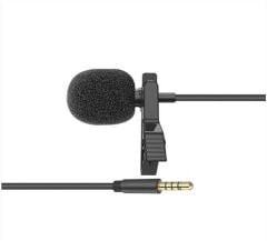 Snopy SN-M20 Siyah 3.5mm Jack Girişli Metal Mandallı Telefon ve PC Uyumlu Yaka Mikrofonu